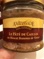 Paté de Cailles au muscat beaumes de venise