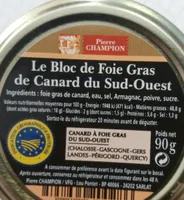 Bloc de foie gras de canard du sud ouest