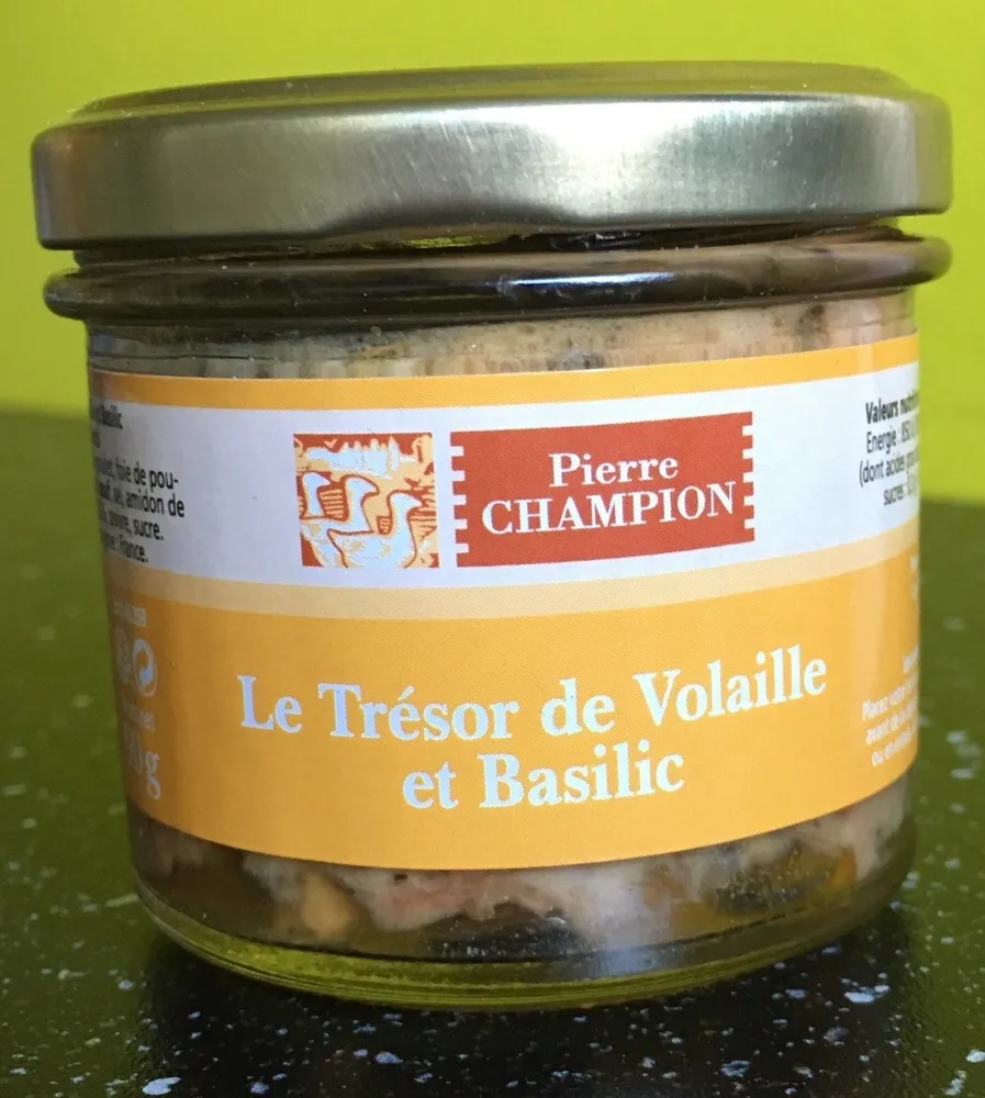 Le trésor de volaille et basilic