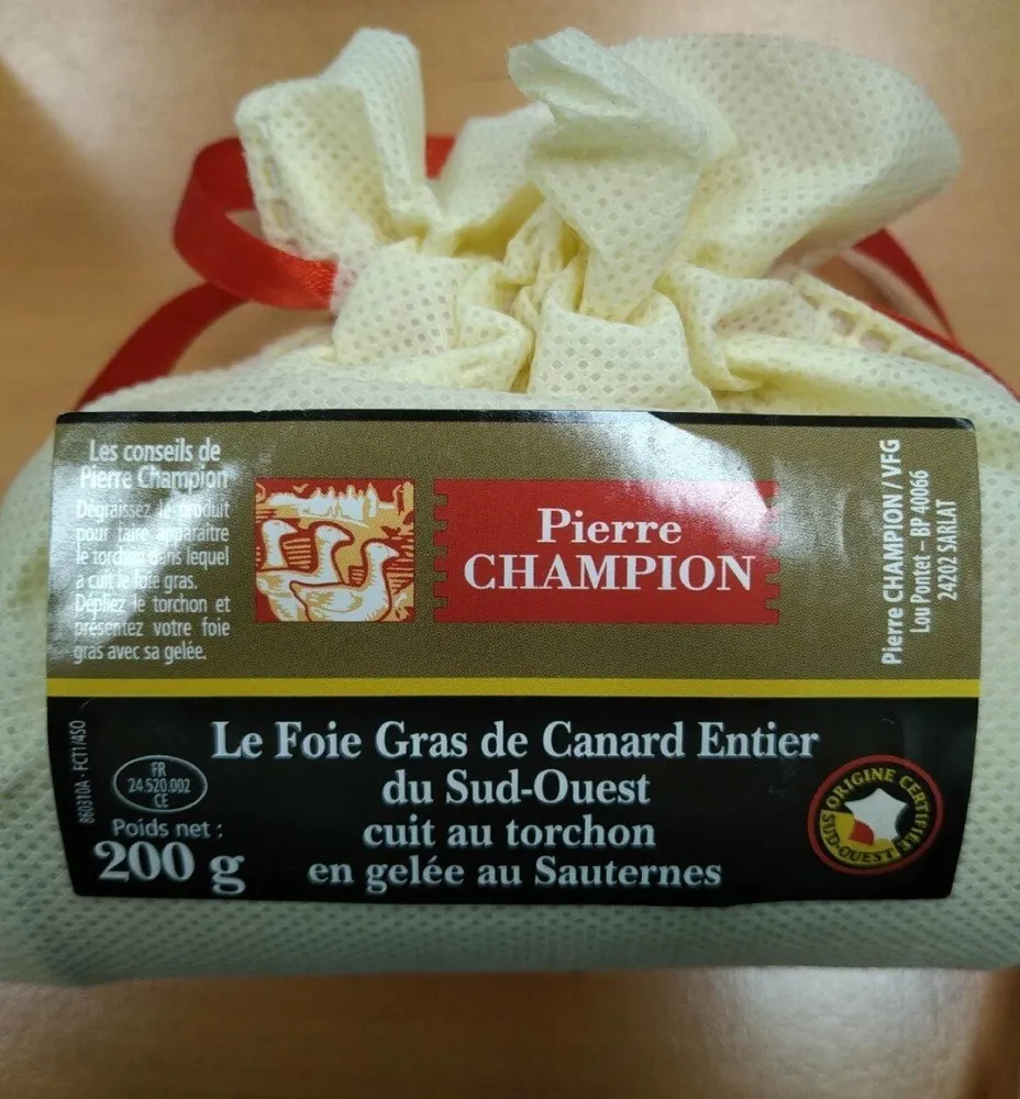 Fois gras de canard entier
