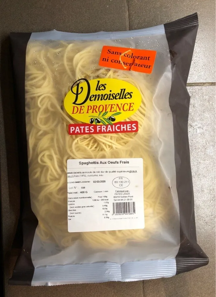 Spaghetti aux oeufs frais
