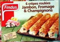 6 Crêpes Roulées Jambon, Fromage & Champignons