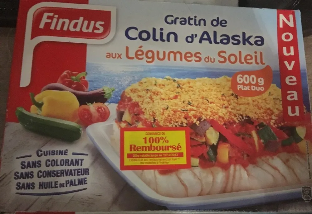 Gratin de colin d'alaska au legumes du soleil