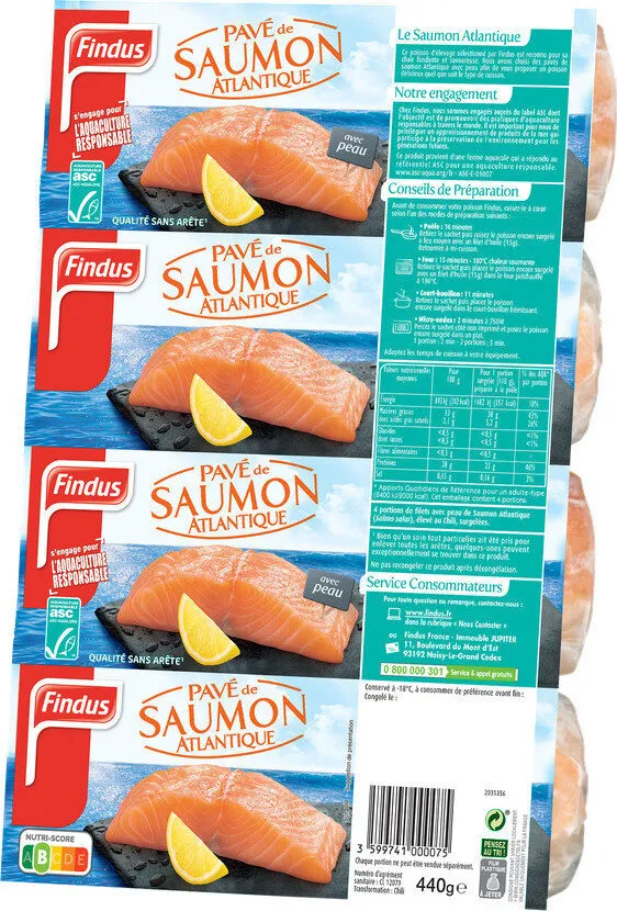 Pavés Saumon Atlantique ASC