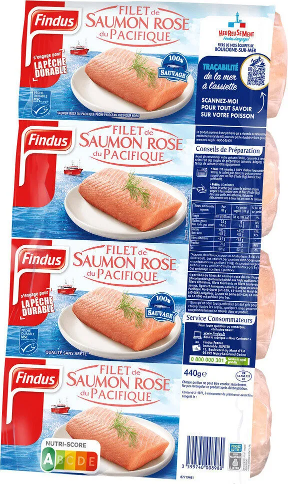 Filets Saumon rose du Pacifique MSC