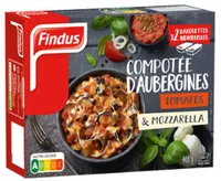 Compotée d'aubergines, tomates et mozzarella fondante