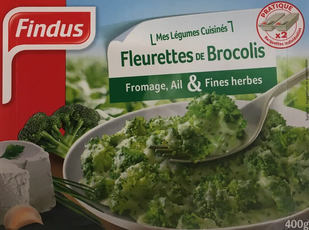 Fleurettes de brocolis au fromage ail et fines herbes