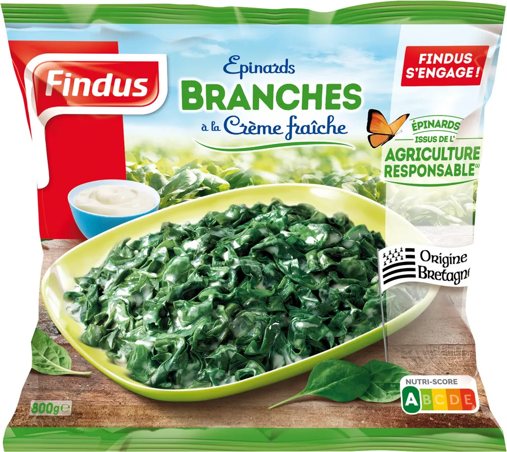 Epinards en branches à la crème