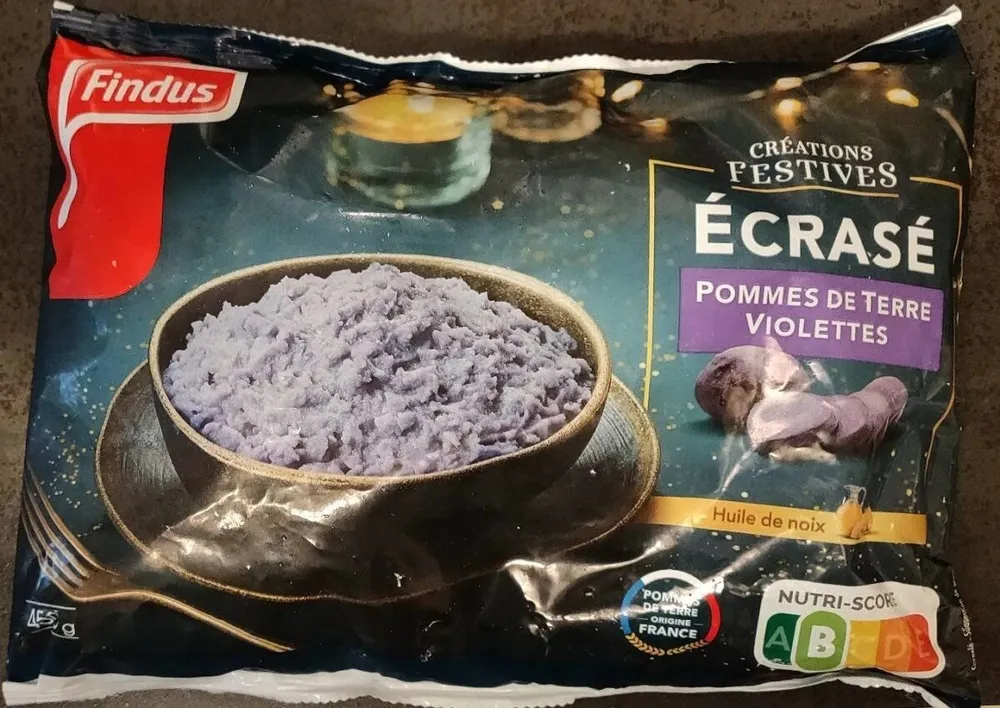 Écrasé pommes de terre violettes