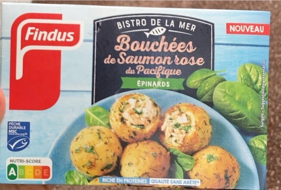 Bouchées de saumon rose du Pacifique épinards