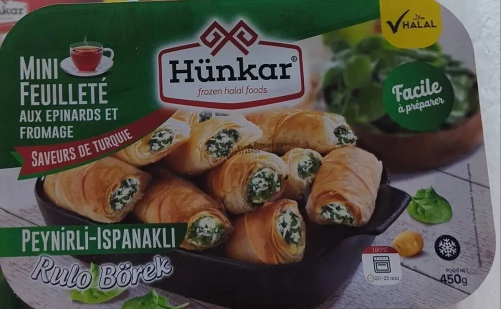 Mini feuillete épinards fromage