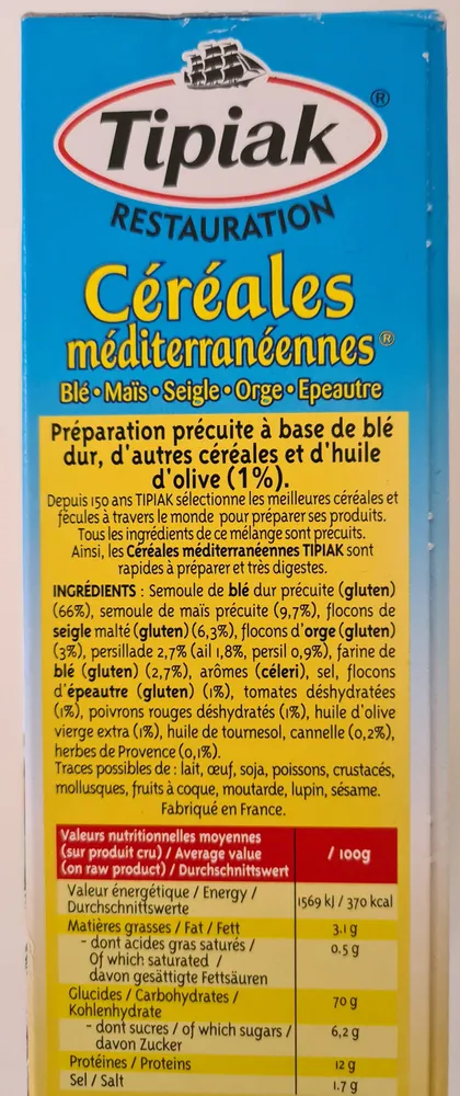 1KG Cereales Mediterraneenes Tipiak