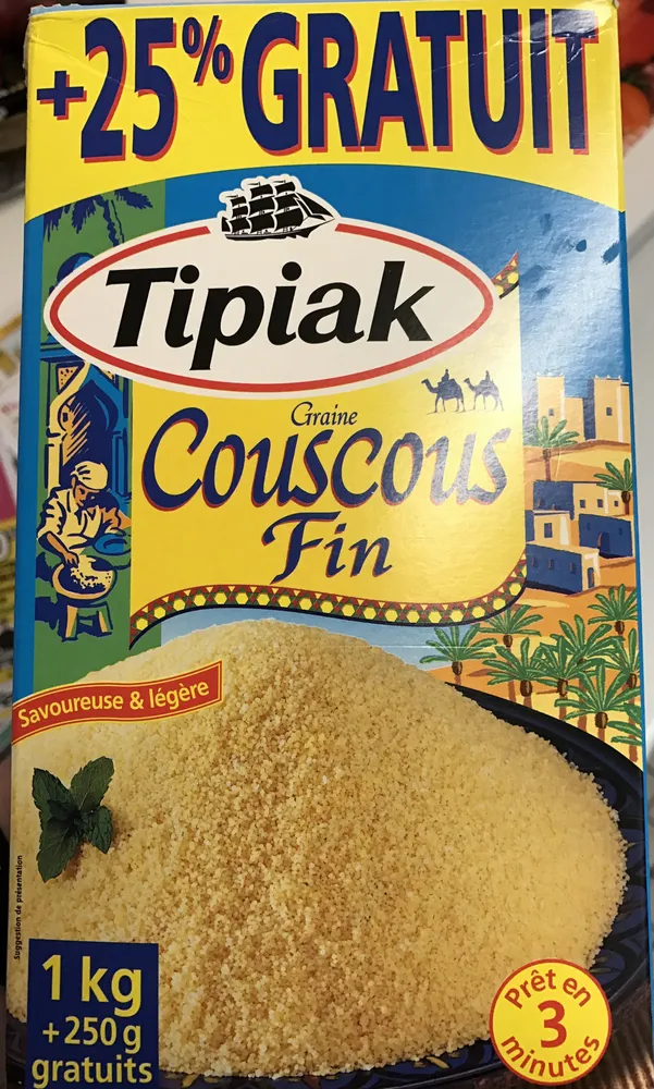 Tipiak - Graine Couscous Fin (+25% gratuit)