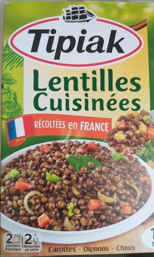 Lentilles cuisinées