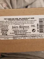Fritures de noël en chocolat noir