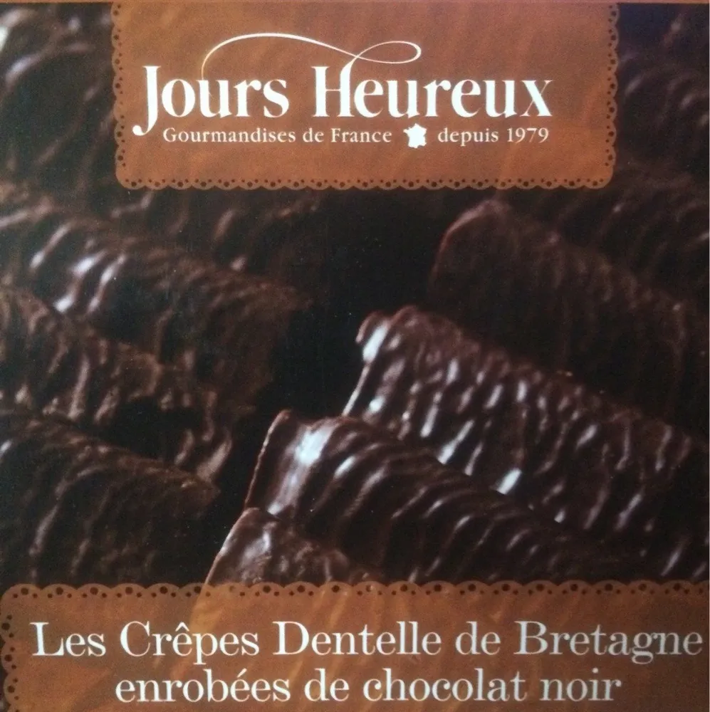 Crêpes dentelles enrobées de chocolat noir