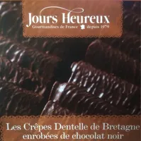 Crêpes dentelles enrobées de chocolat noir