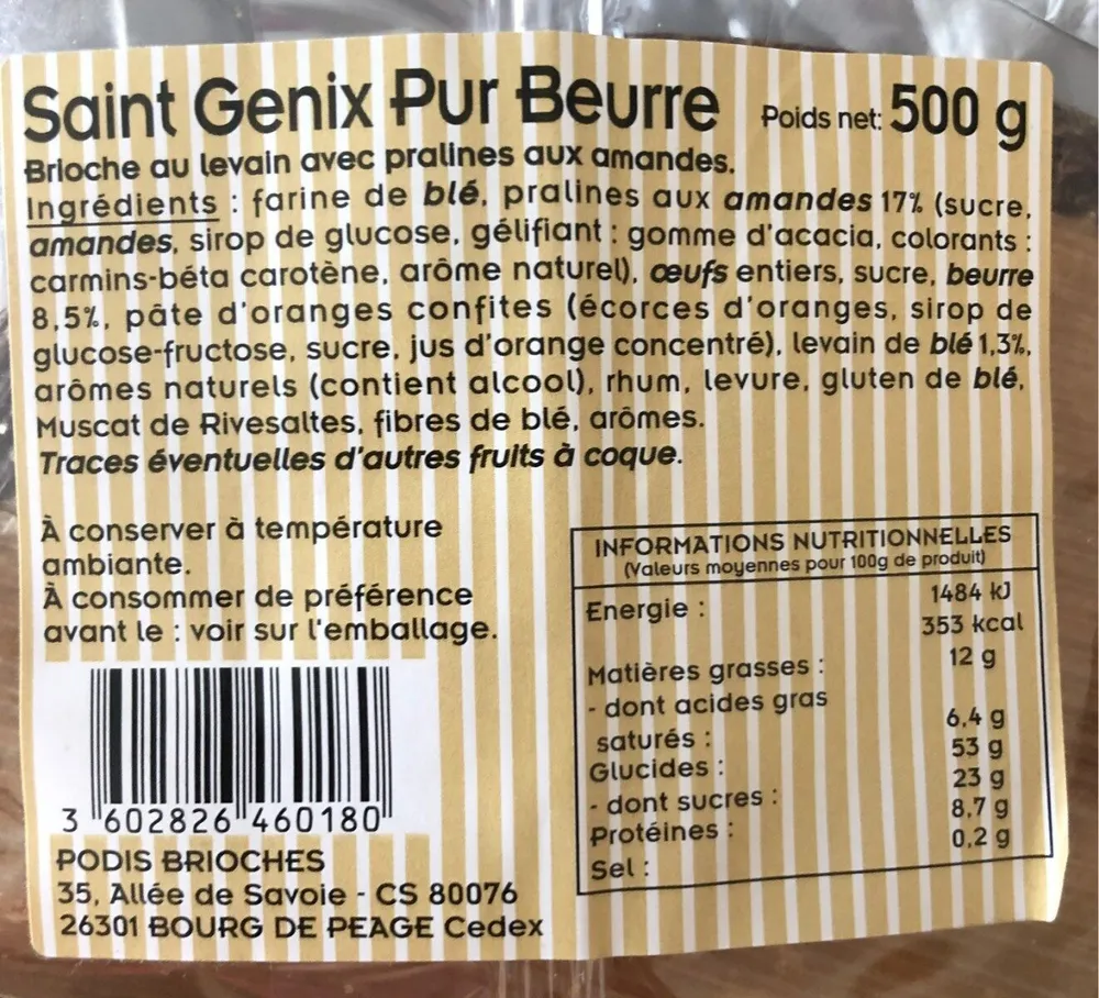 Saint Genix - Brioche avec pralinés aux amandes