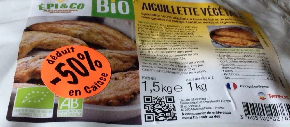Aiguillette végétale bio