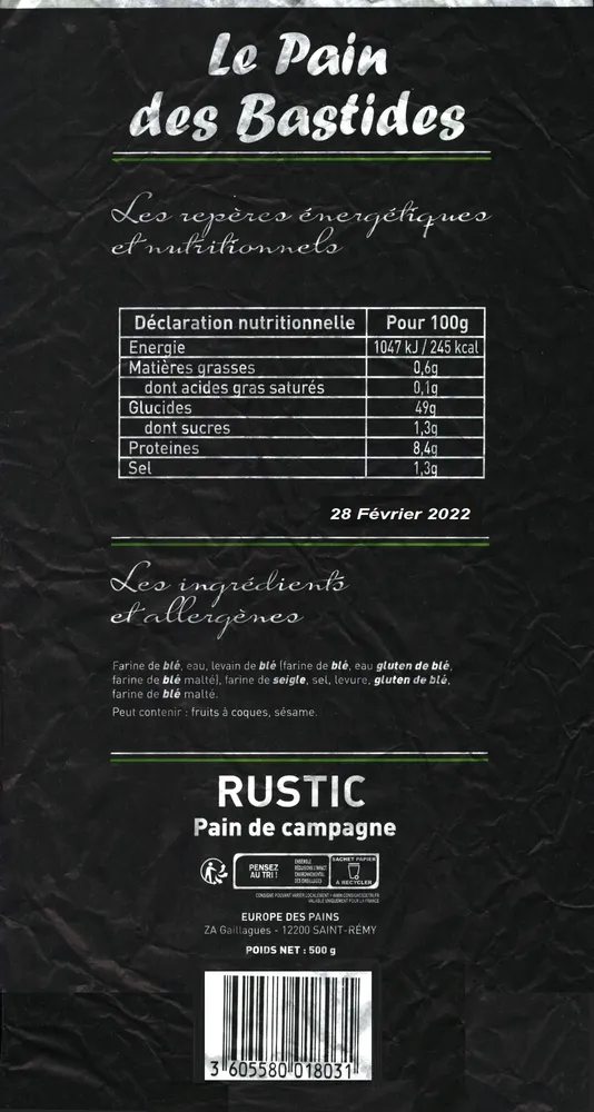 Pain de campagne Rustic
