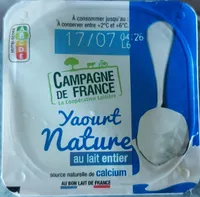 Yaourt Nature au Lait Entier