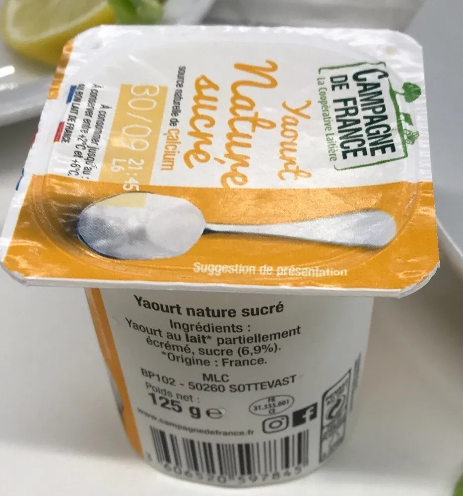 Yaourt Nature Sucré
