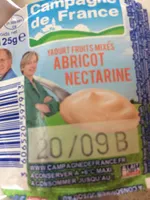 Yaourt fruits mixés abricot nectarine
