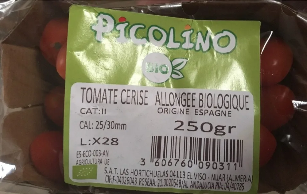 Tomate cerise allongée biologique