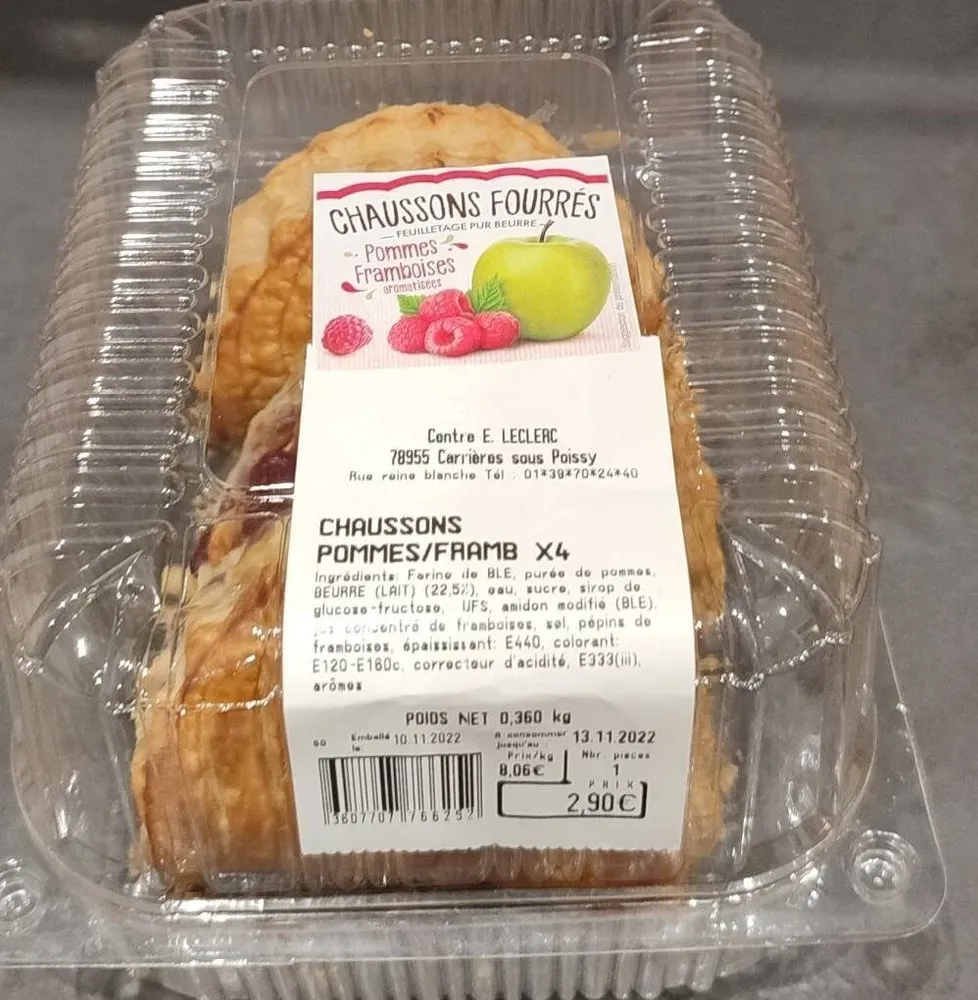 Chaussons pommes framboise