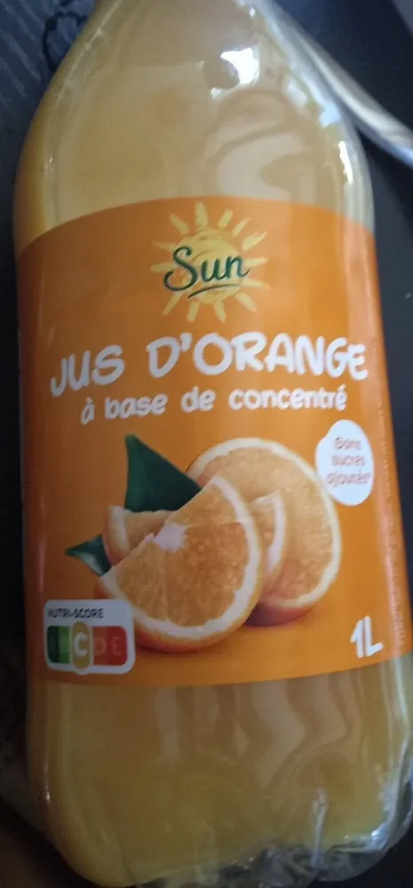 Jus d'orange a base de concentré