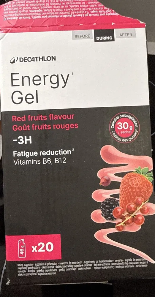 Energy gel fruits rouges