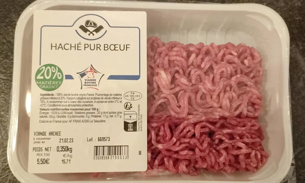 Viande hachée pour bœuf