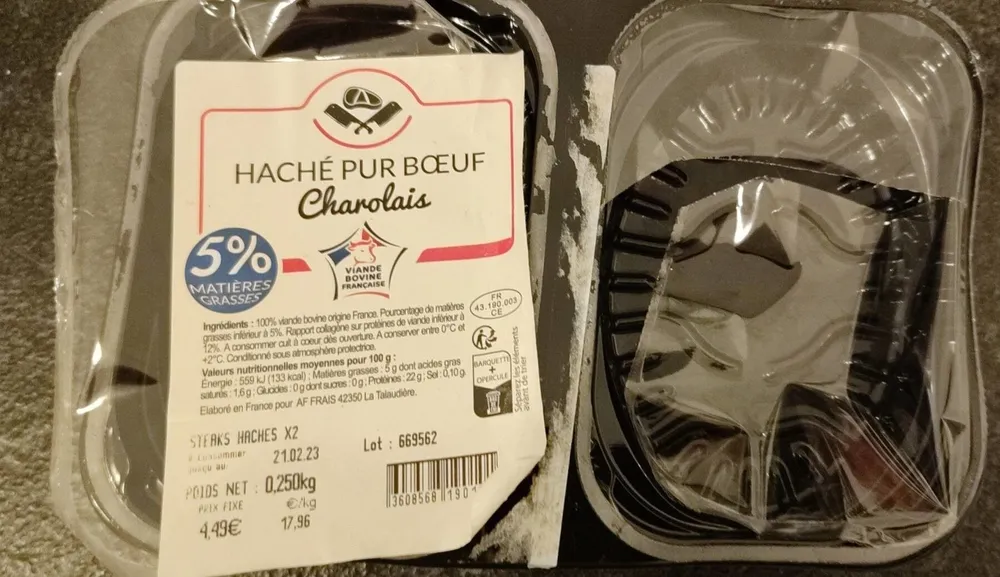2 STEAKS HACHÉS RACE CHAROLAISE