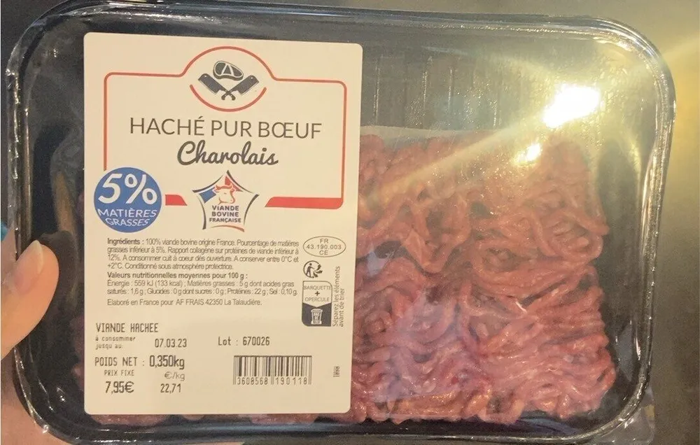 Haché pur boeuf Charolais