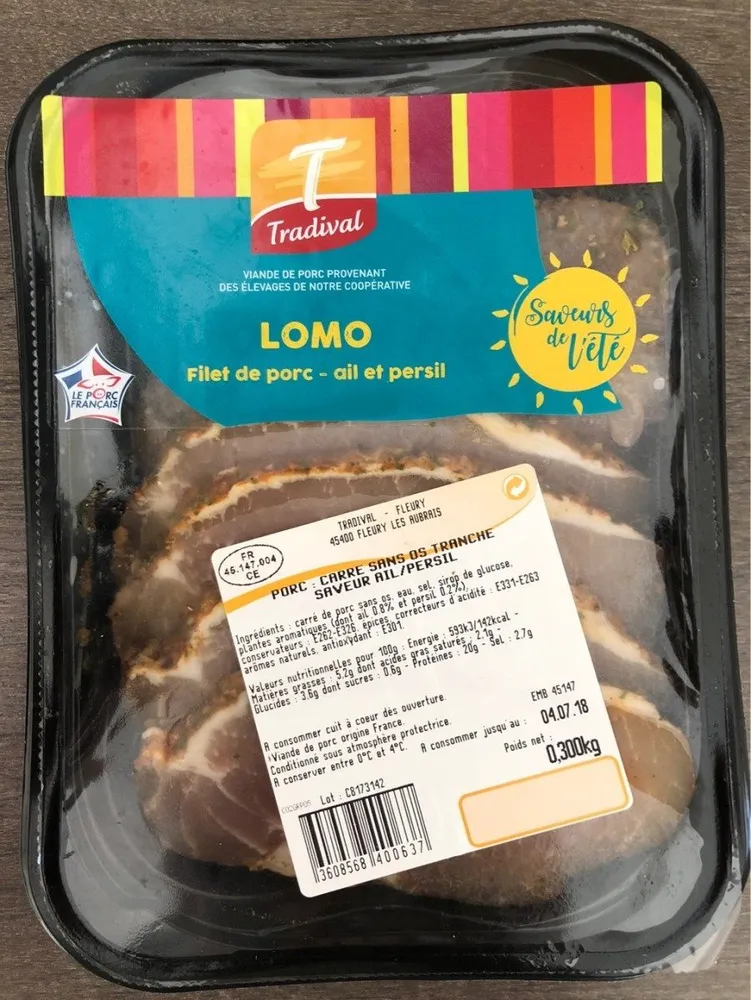 Lomo filet de porc ail et persil
