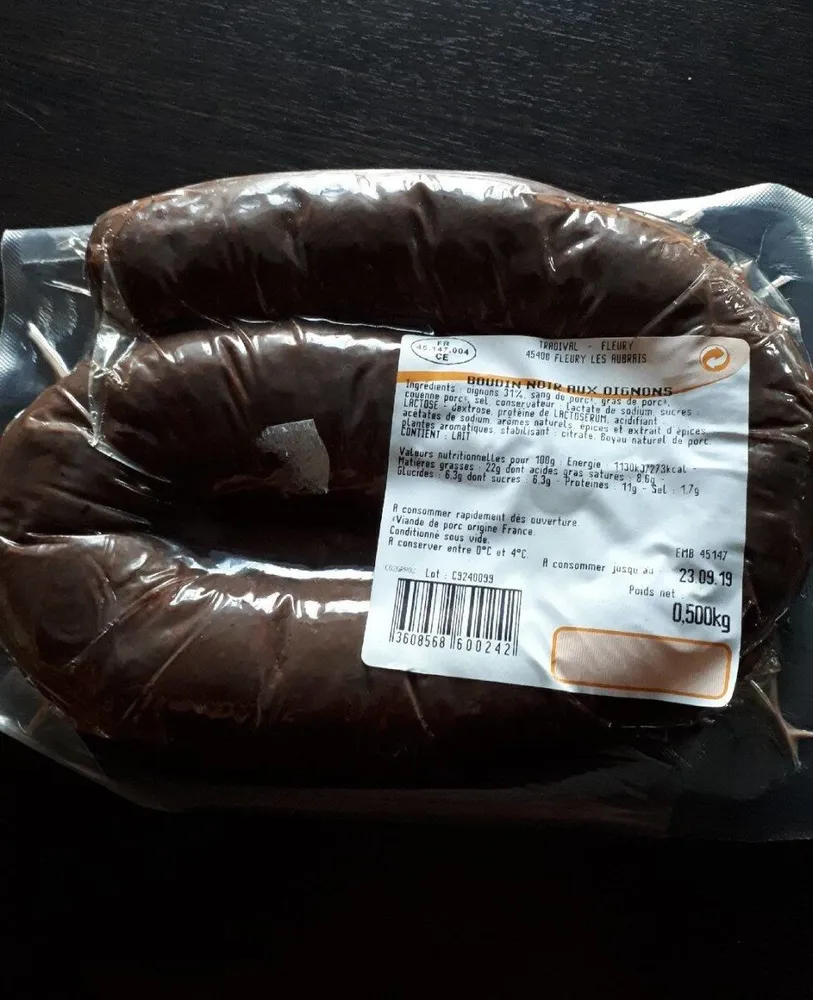 Boudin noir aux oignons