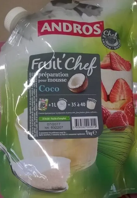 Fruit'Chef, préparation pour mousse coco