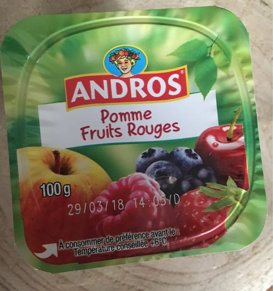 Compote pomme fruit rouge