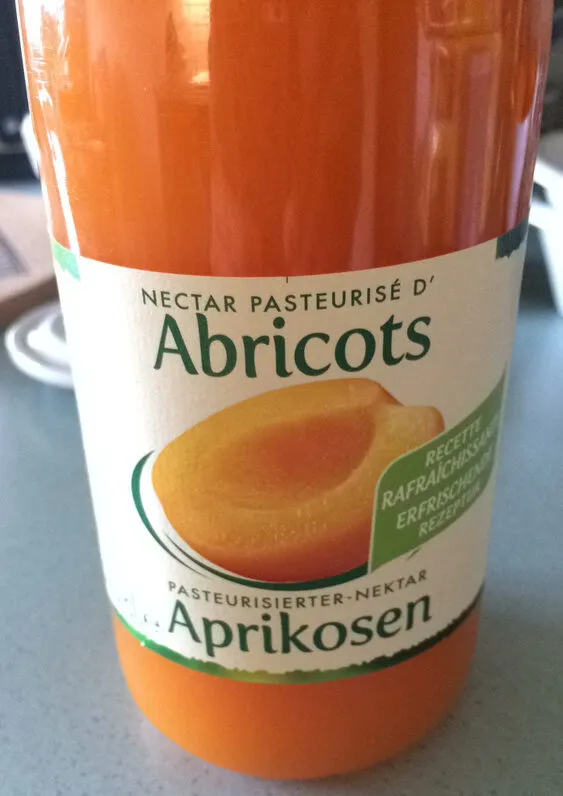 Nectar pasteurisé d'abricots