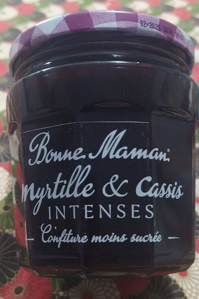 Confiture myrtille et cassis intenses