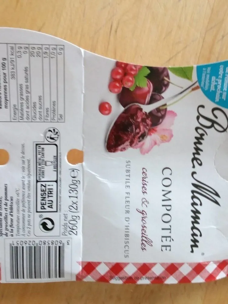 Compotée Cerise et groseilles