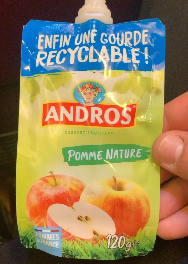 Compote nature en gourde