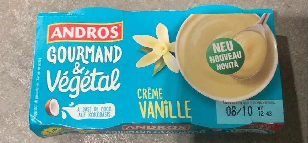 Creme vanille a base de coco