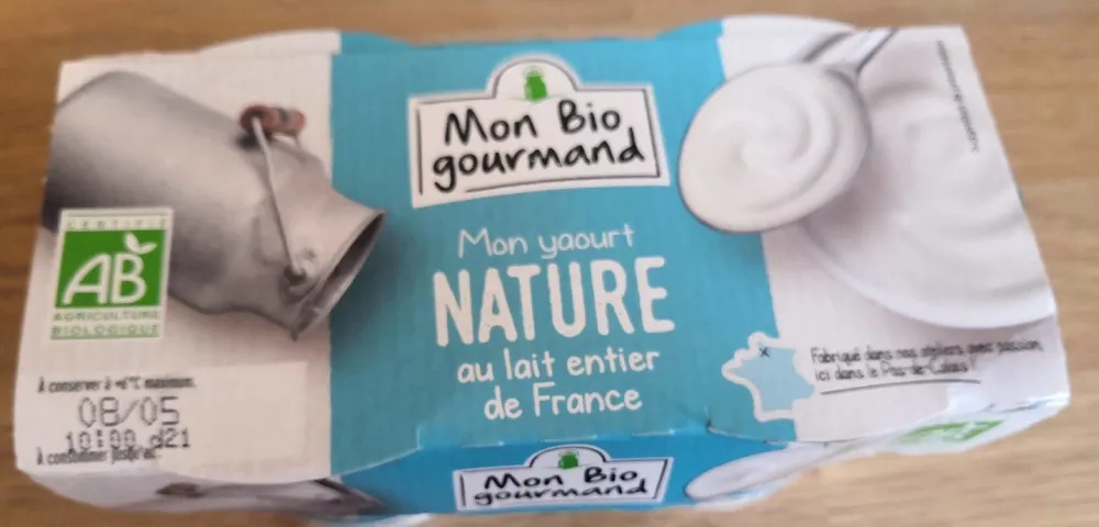 Mon yaourt nature au lait entier de France