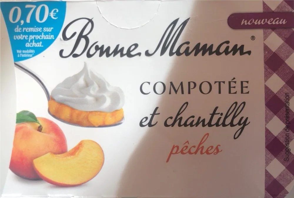 Compotée et chantilly pêches