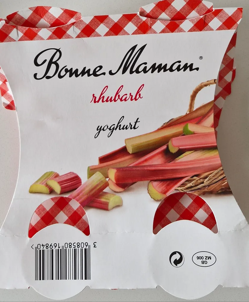 yaourt à la rhubarbe
