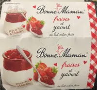 Fraise et yaourt au lait entier frais
