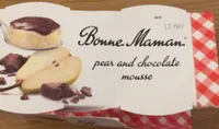 Pear and chocolate mousse