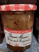 Birne mit Kakaonibs Marmelade