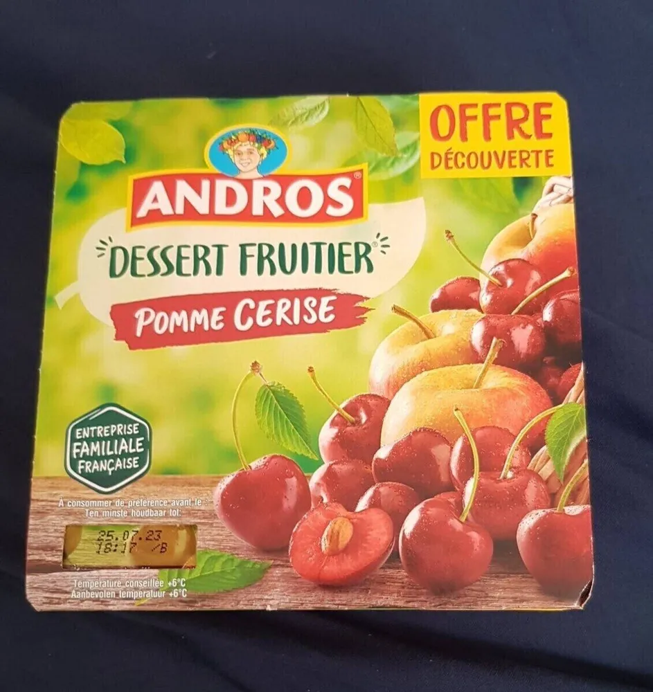 Dessert fruitier pomme cerise